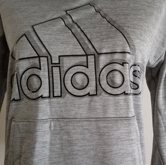 Hooded Sweater Adidas gray color Size LG 14 $22 - Picture 6 of 14